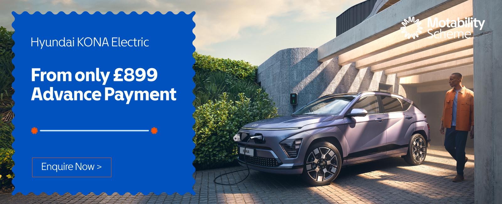 Hyundai KONA Electric From £899 Advance Payment