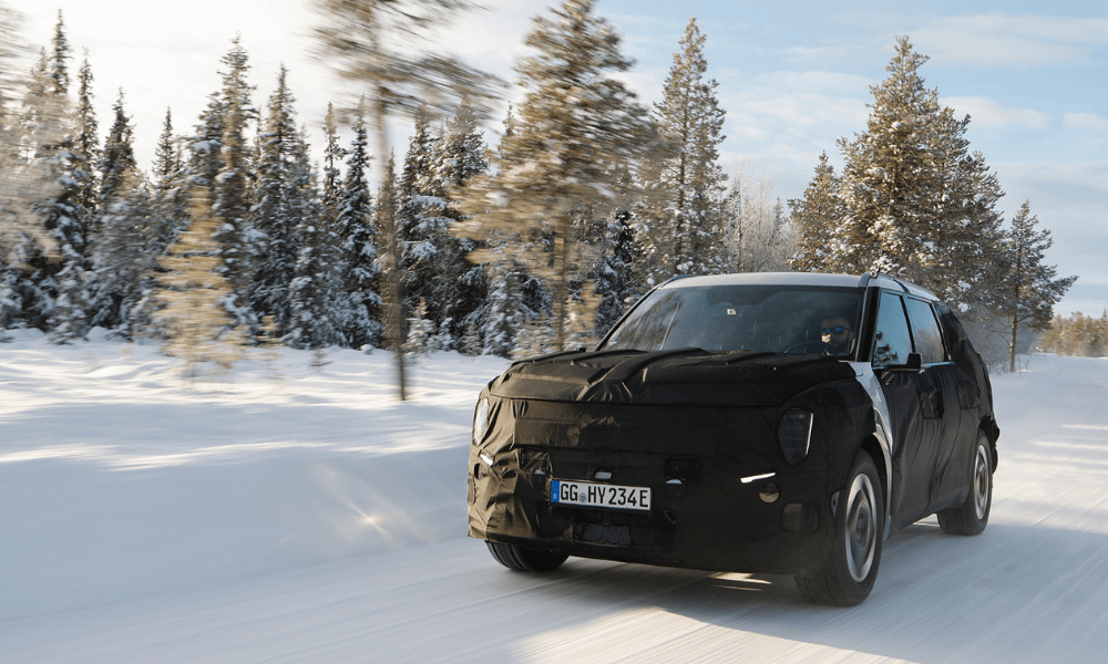 The Kia EV9´s driving performance offers no compromises in formidable ice conditions