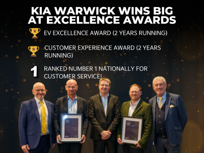 Startin Kia Warwick Recognised for Customer Experience & EV Excellence 
