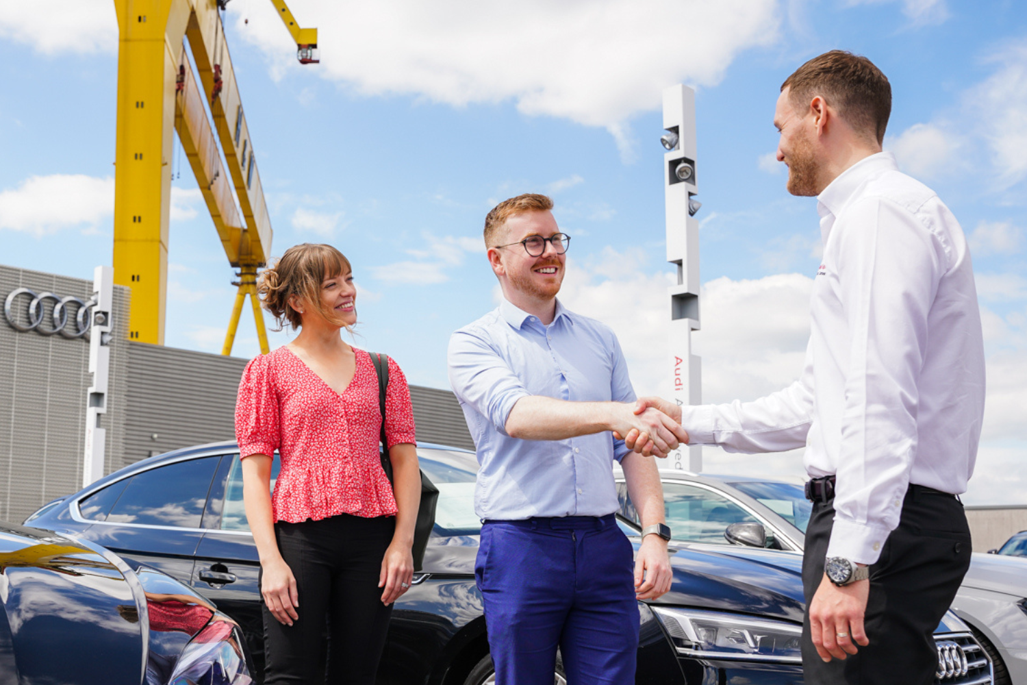 Audi Customers browse used stock at Belfast Audi