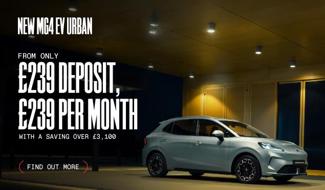 The MG4 Urban is now available to buy at Richmond MG from only £239 Deposit, £239 Per Month