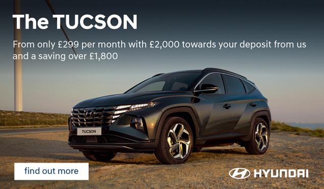 The Hyundai TUCSON is available to buy from Richmond Hyundai from only £299 per month