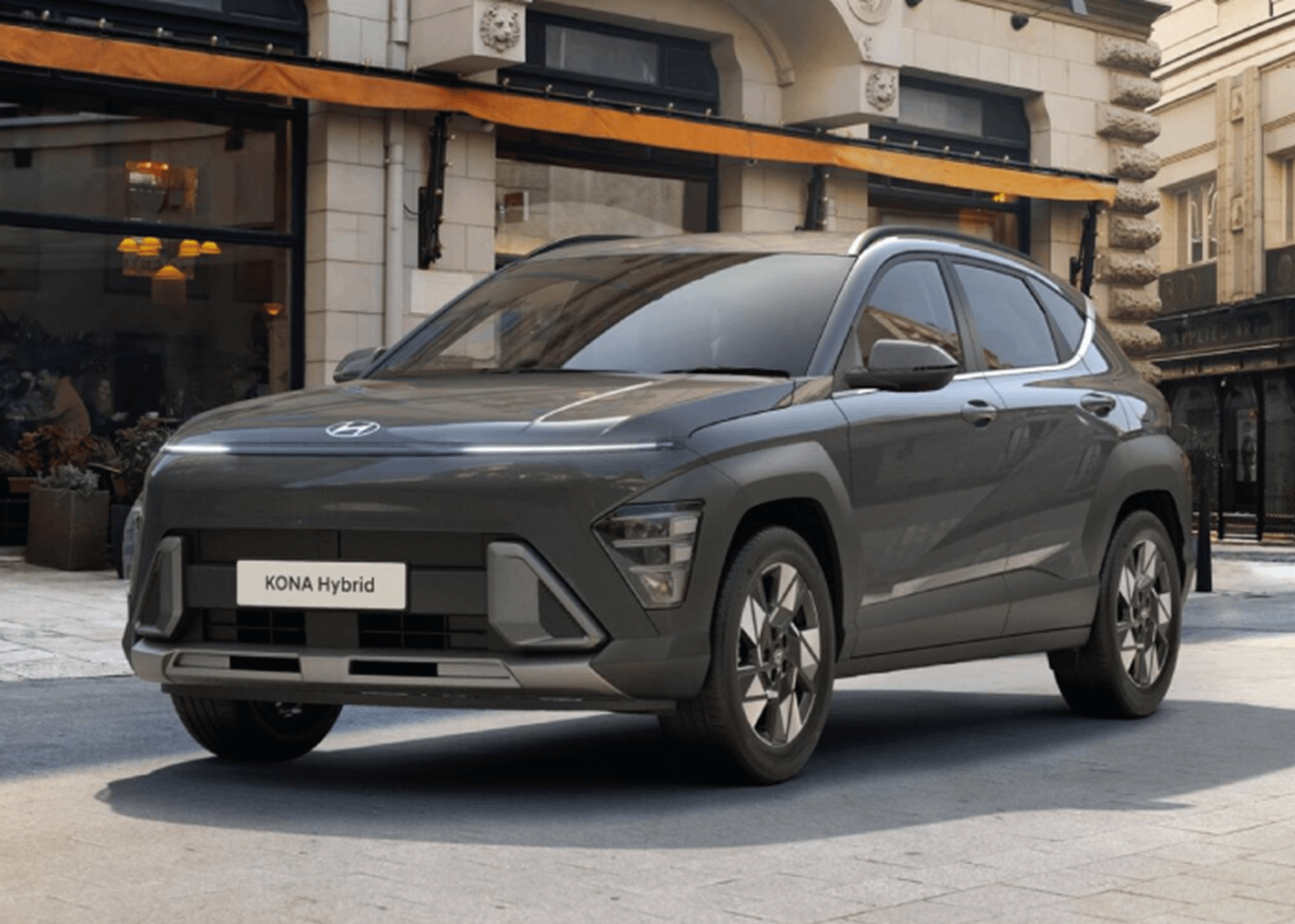 Grey All-New Hyundai KONA Hybrid Front Side View