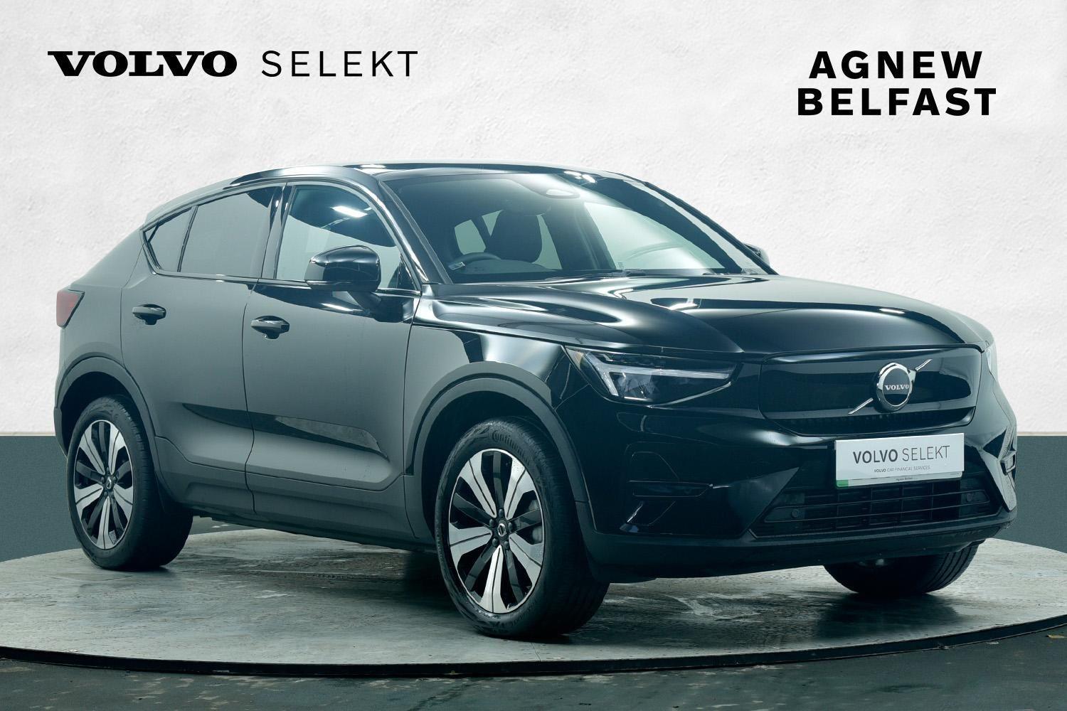 Used Volvo Selekt Volvo C40 Core (in black) available for purchase at Agnew Volvo Belfast