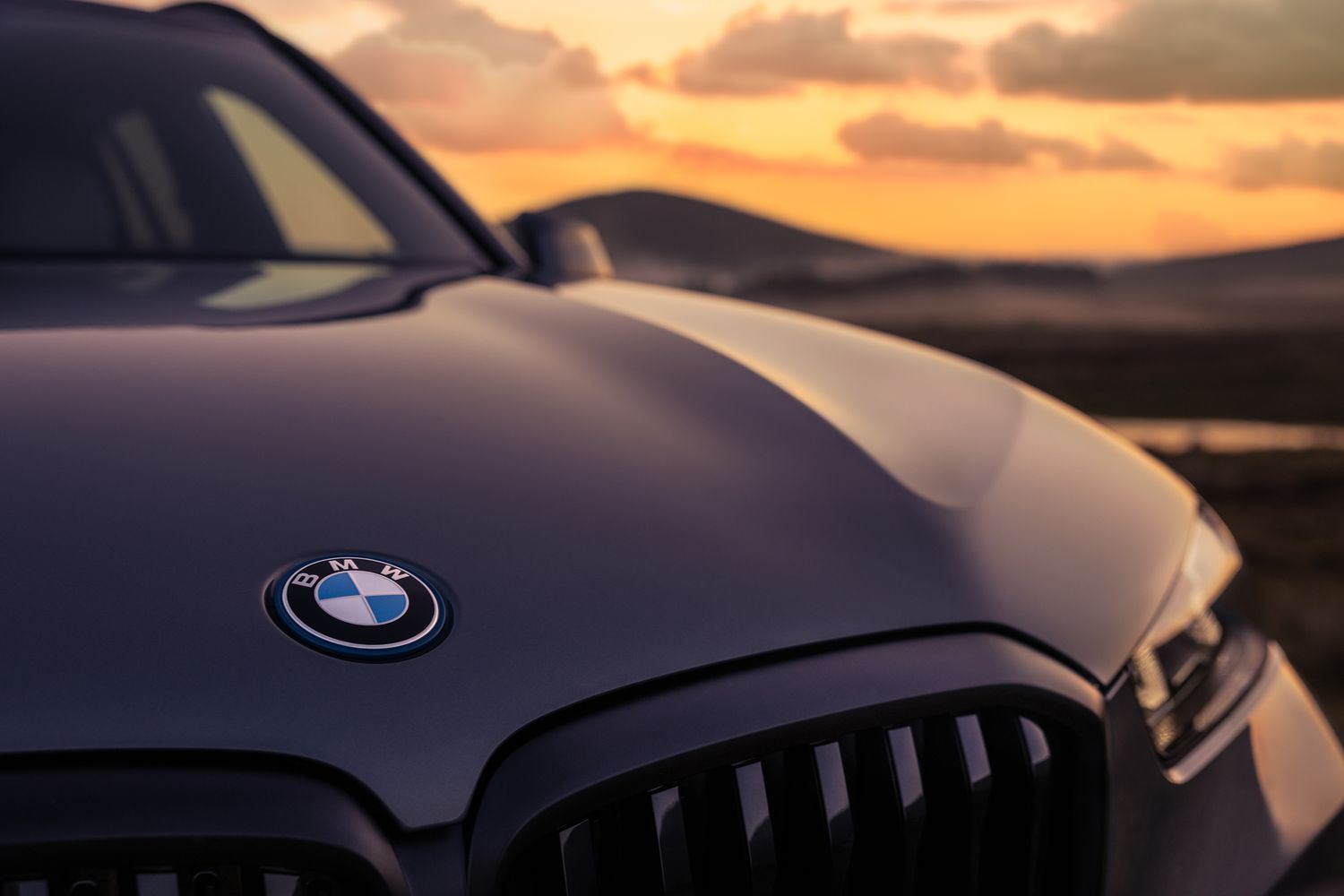 Close-up on the BMW badge on the latest BMW X2