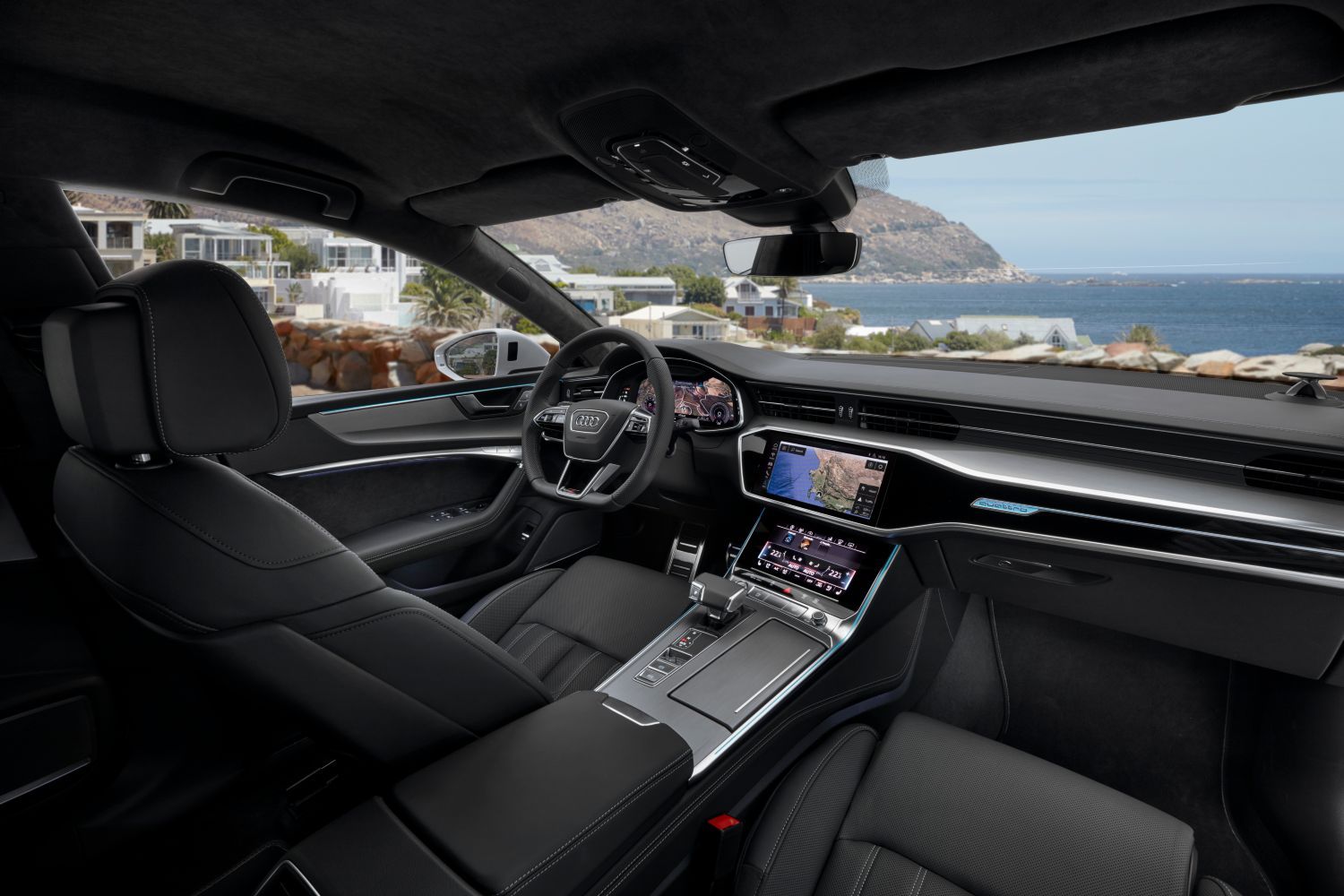 New Audi A7 Sportback interior view from front passenger side