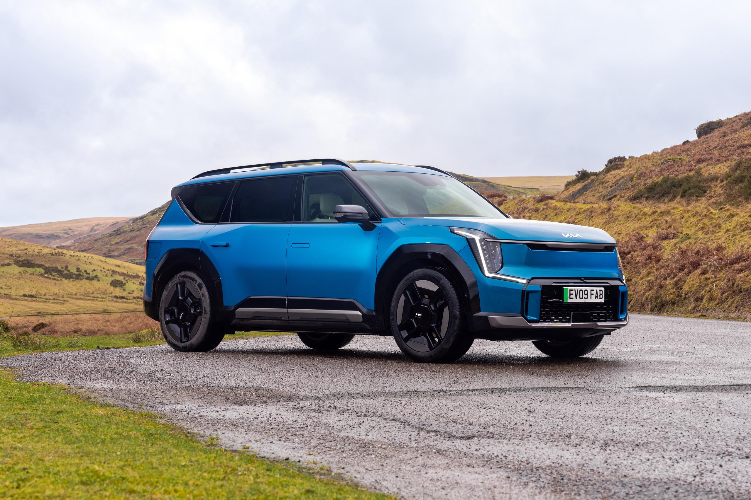 Blue Kia Electric Vehicle