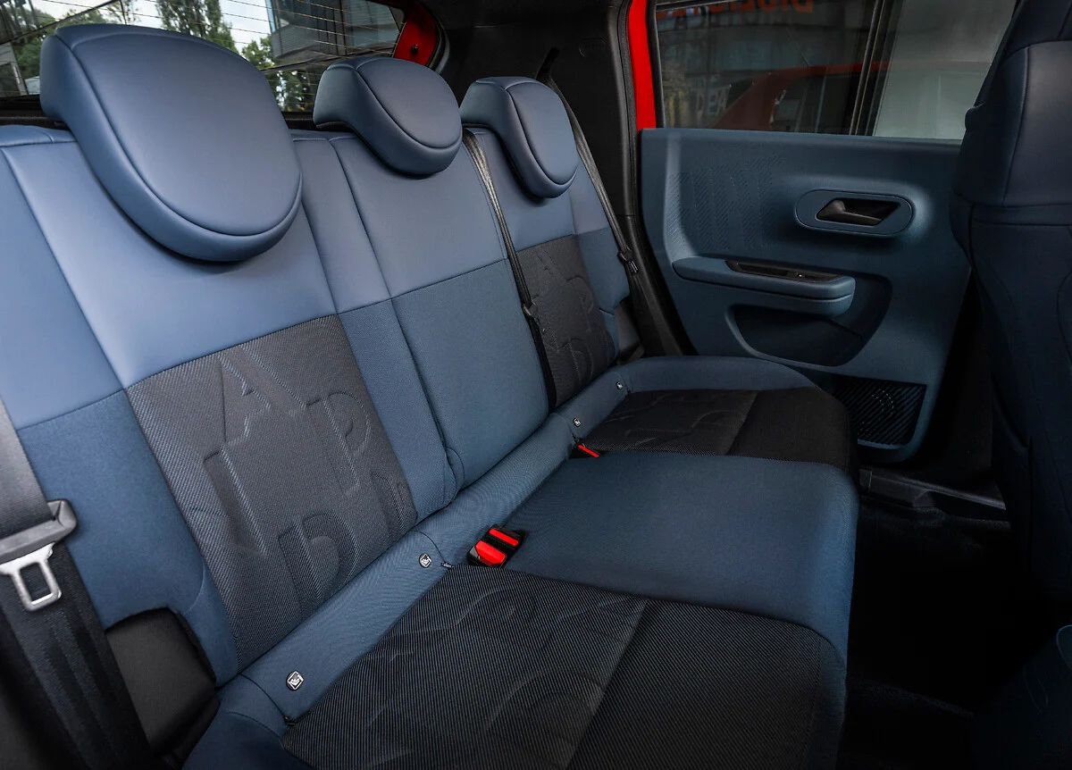 back seat of Fiat Grande Panda