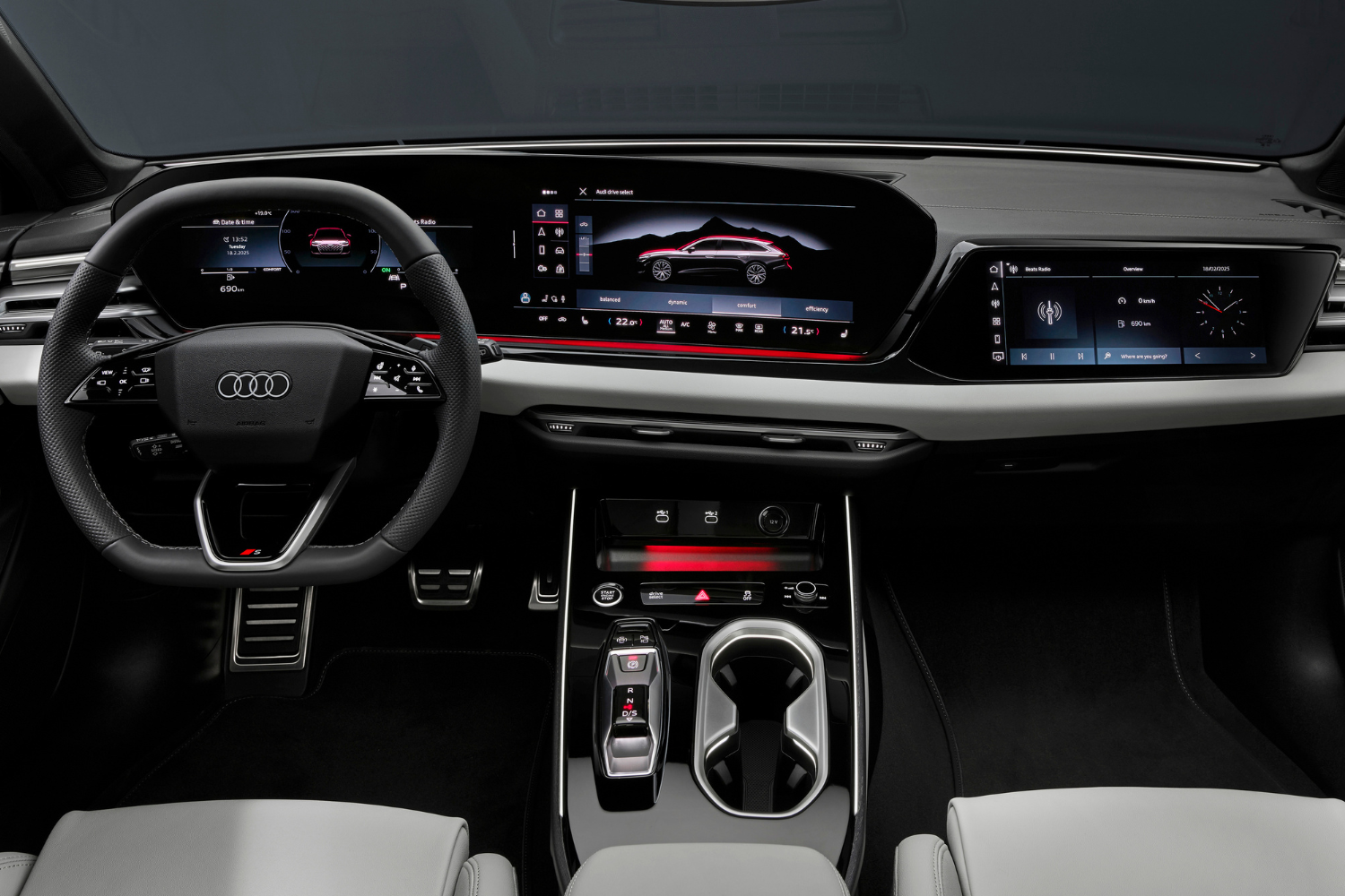 2025 Audi A6 Avant dual driver display. 