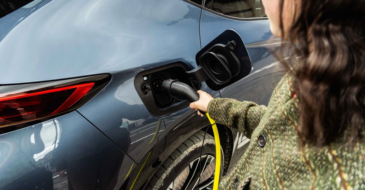 Car being put on charge