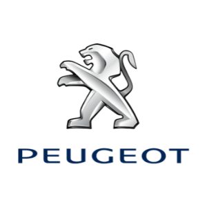 Peugeot logo on a white background