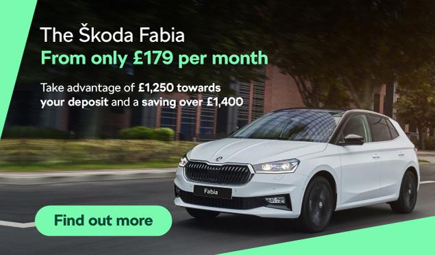 The Škoda Fabia is available to buy from Richmond Škoda from only £179 per month