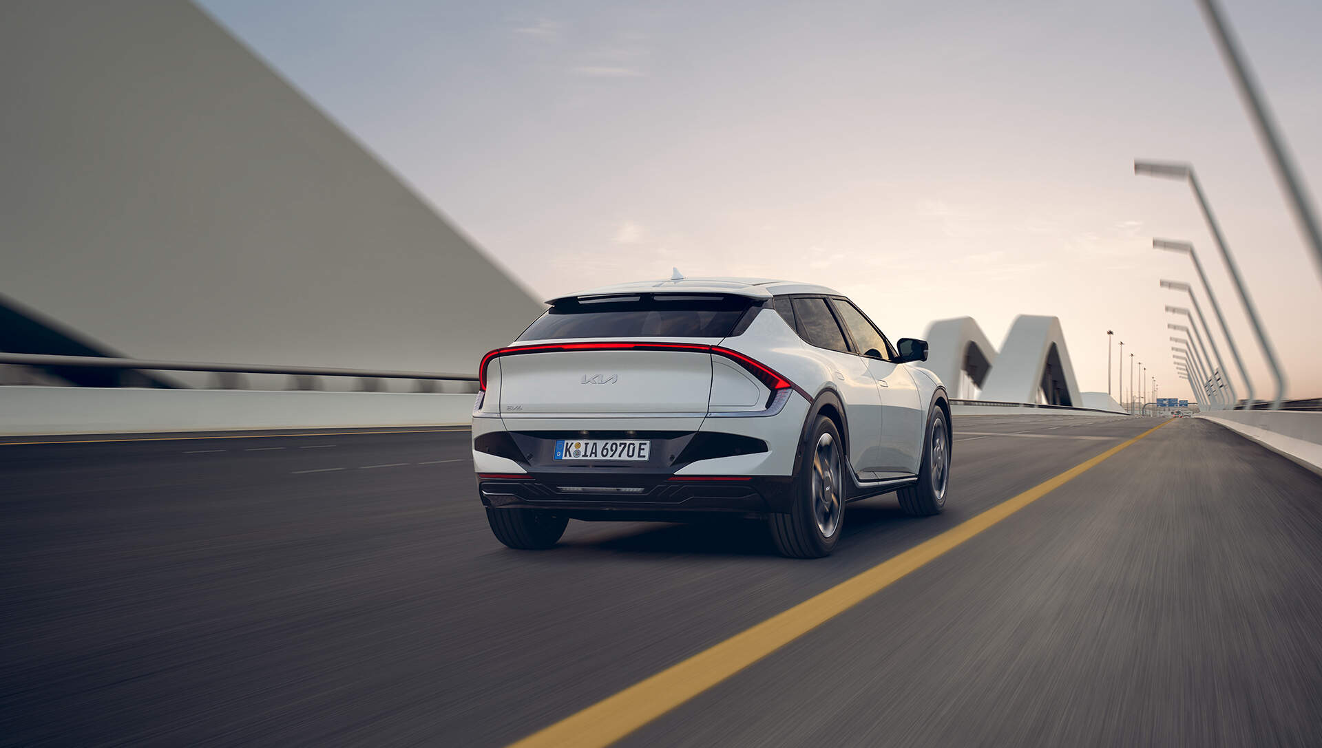 kia EV6 on the highway