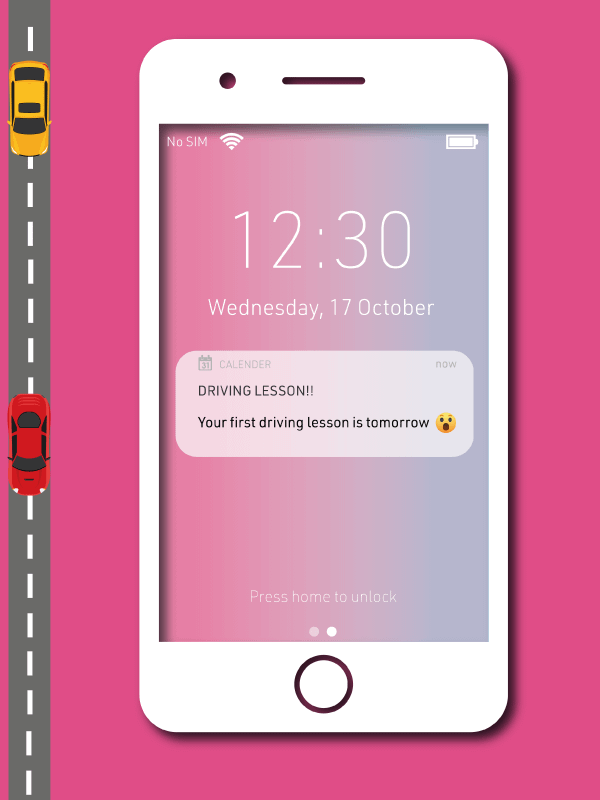 Test Drive Phone Notification Infographic
