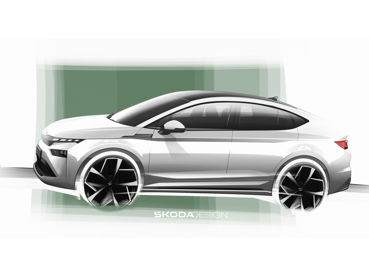 Exterior Sketches of New Škoda Enyaq and Enyaq Coupé Released