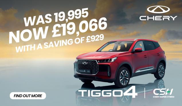 The Chery TIGGO 4 Super Hybrid is available to buy from Richmond Motor Group from only £19,066