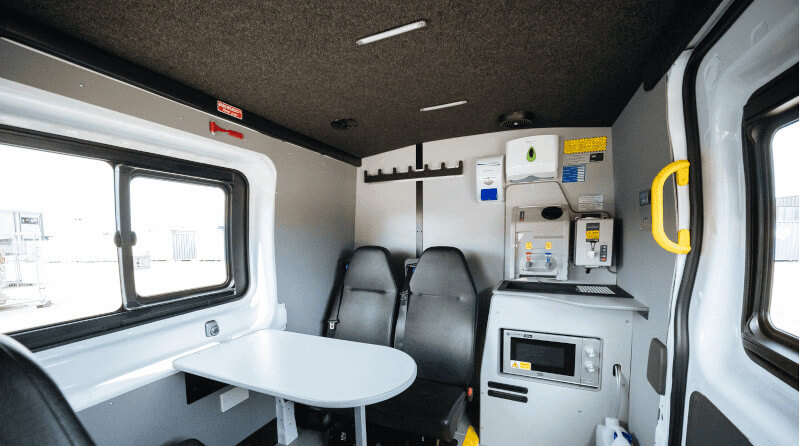 Interior of Ford Transit One Stop Shop