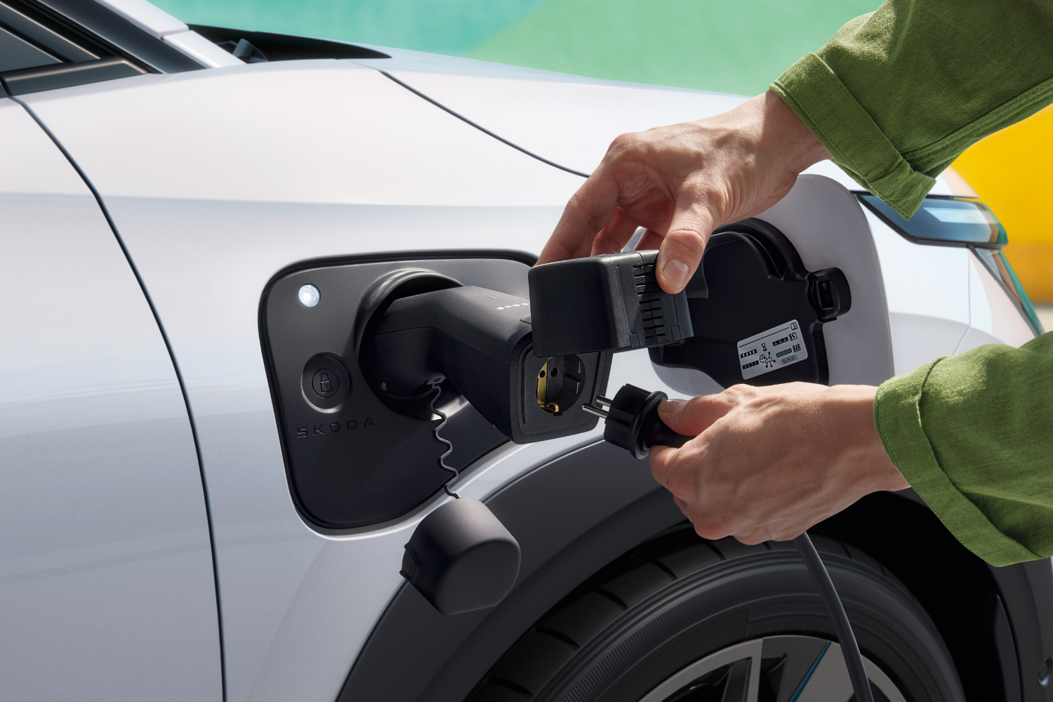 New Skoda Epiq charging for electric driving