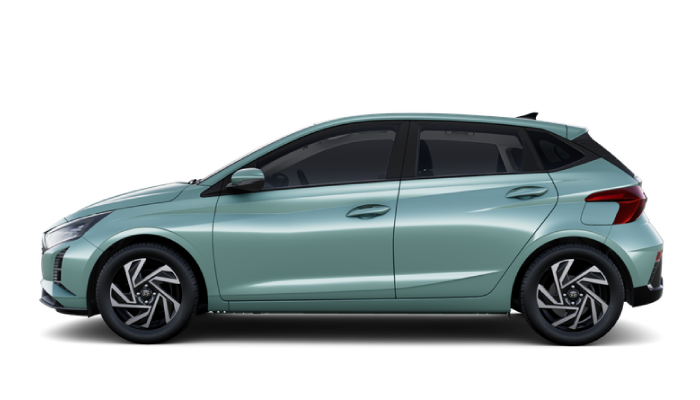 Hyundai i20 in Mangrove Green