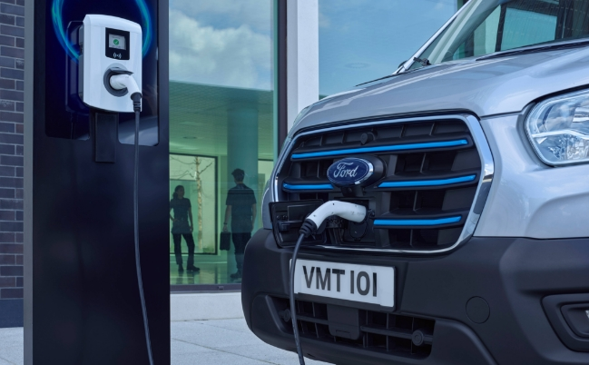 Ford Transit van on charge