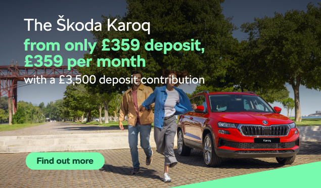 The Škoda Karoq SE Edition is available from Richmond Škoda from only £359 Deposit, £359 Per Month