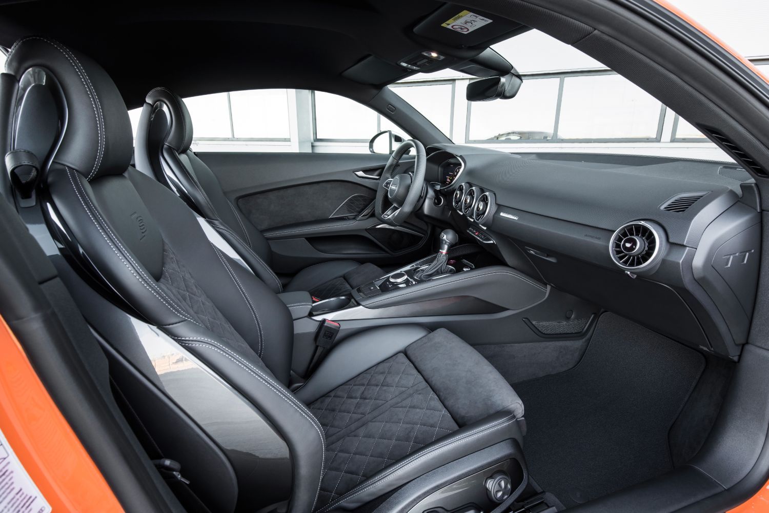 New Audi TTS Coupe interior, image of front passenger seat