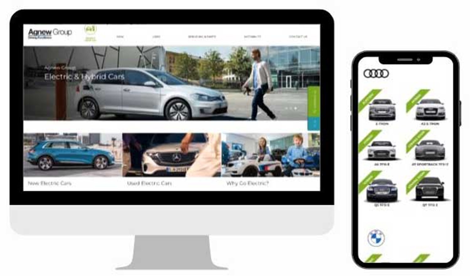 Electric and Hybrid section on Agnew Cars website