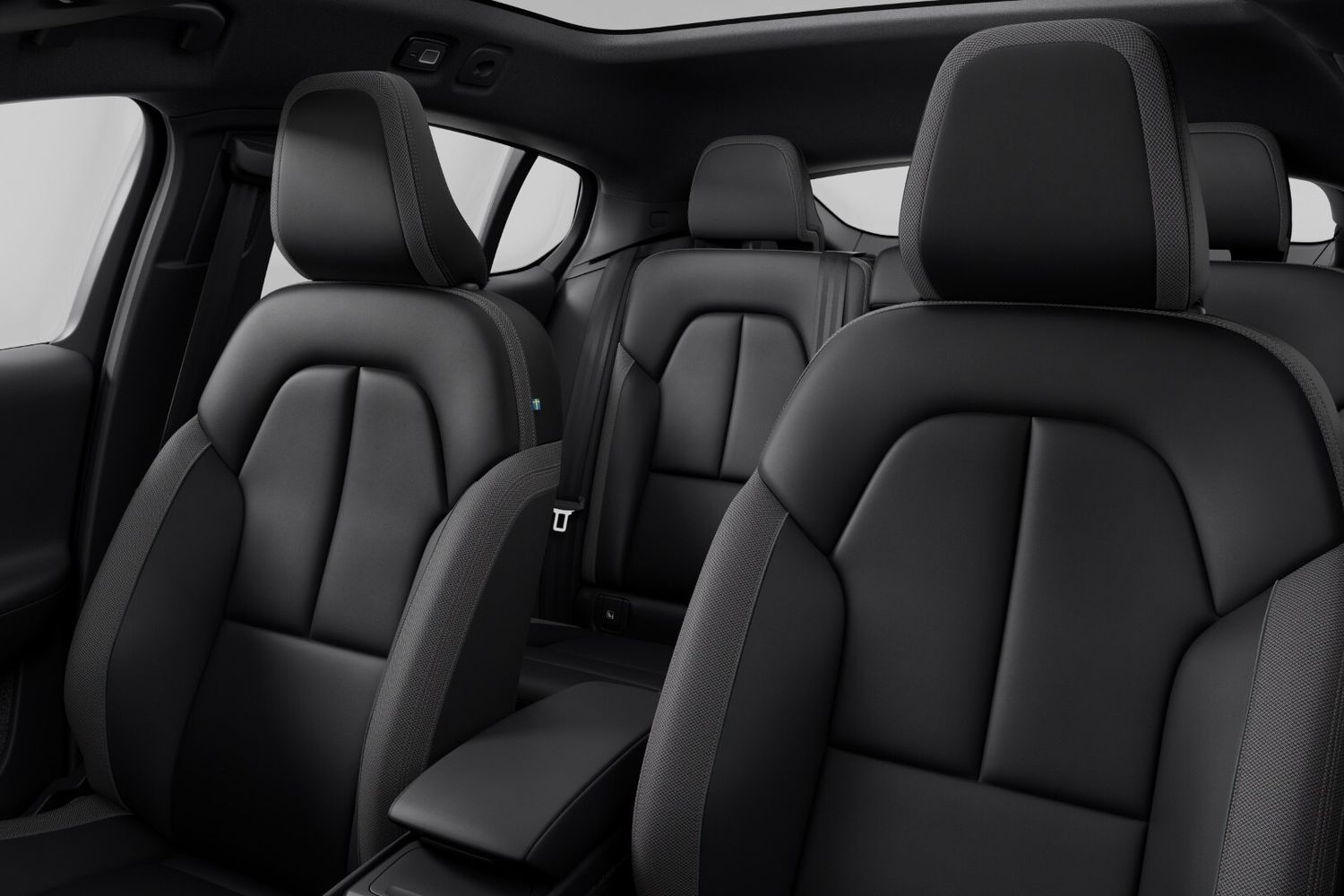 Close-up of the interior inside the Volvo EC40