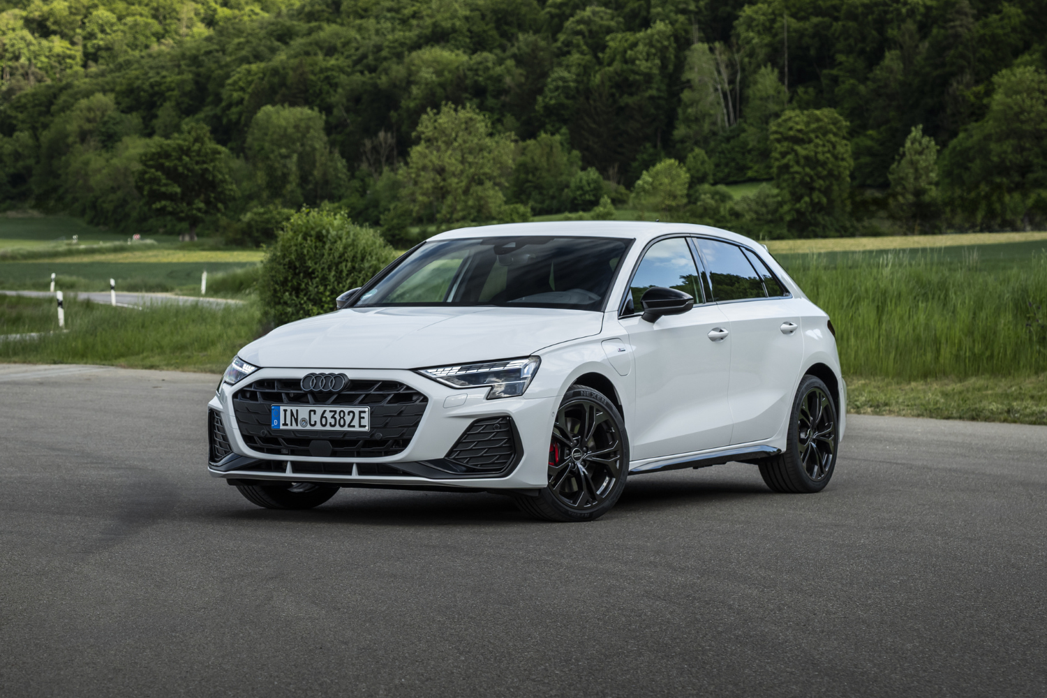 The new Audi A3 Sportback TFSI e in Arkonawhite.