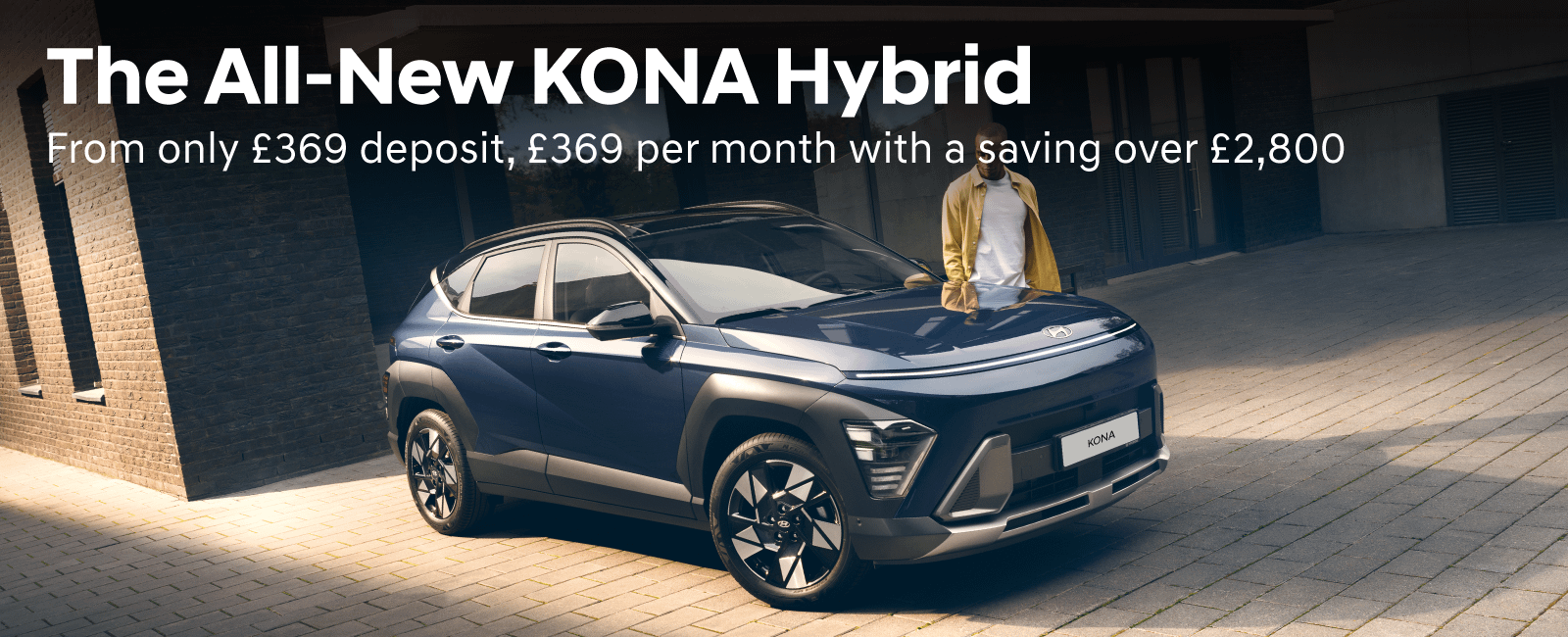 The Hyundai KONA Hybrid from only £369 deposit, £369 per month