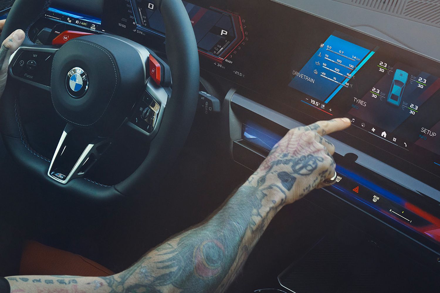 Interior of the new BMW M5 Touring. Featuring the new central console.