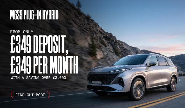 The MGS9 Plug-in Hybrid is available from Richmond MG from only £349 Deposit, £349 Per Month