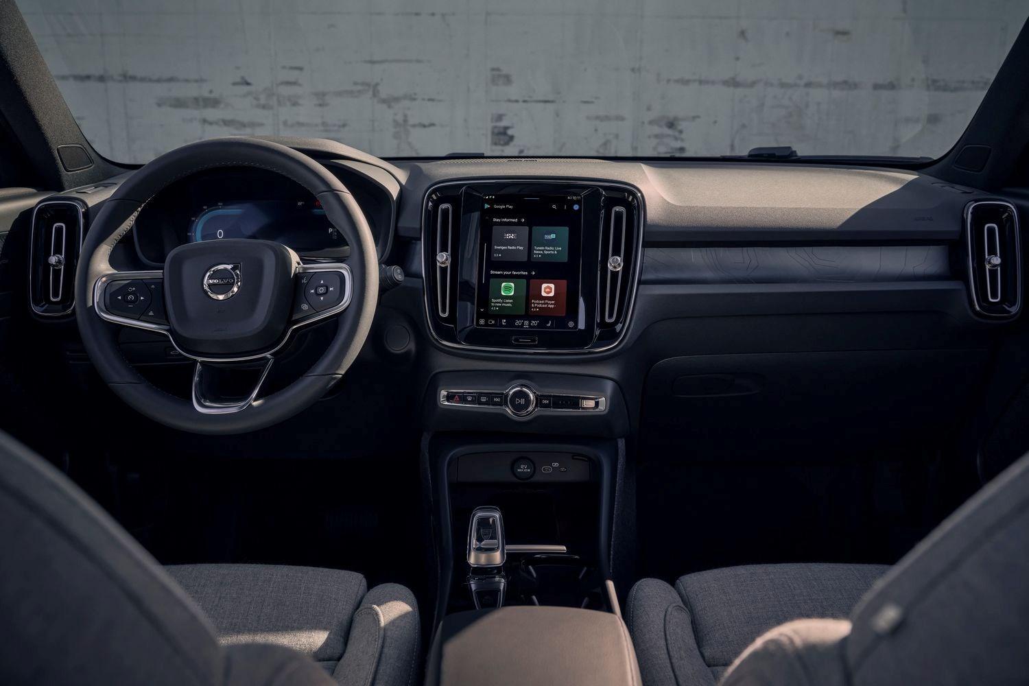 New Volvo XC40 Recharge image of vehicle infotainment system