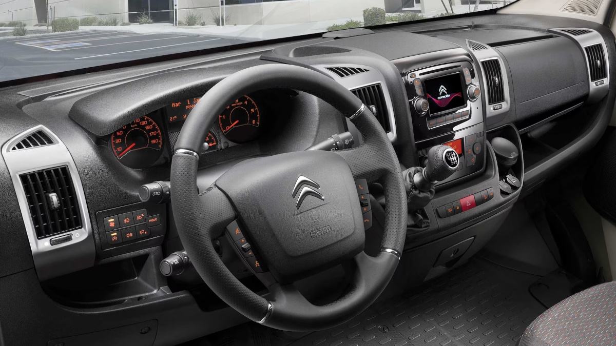 interior of a citroen relay