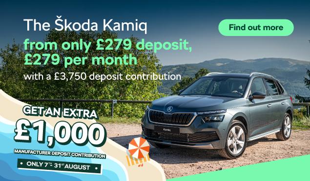 The Škoda Kamiq is available to buy from Richmond Škoda from only £279 Deposit, £279 per month