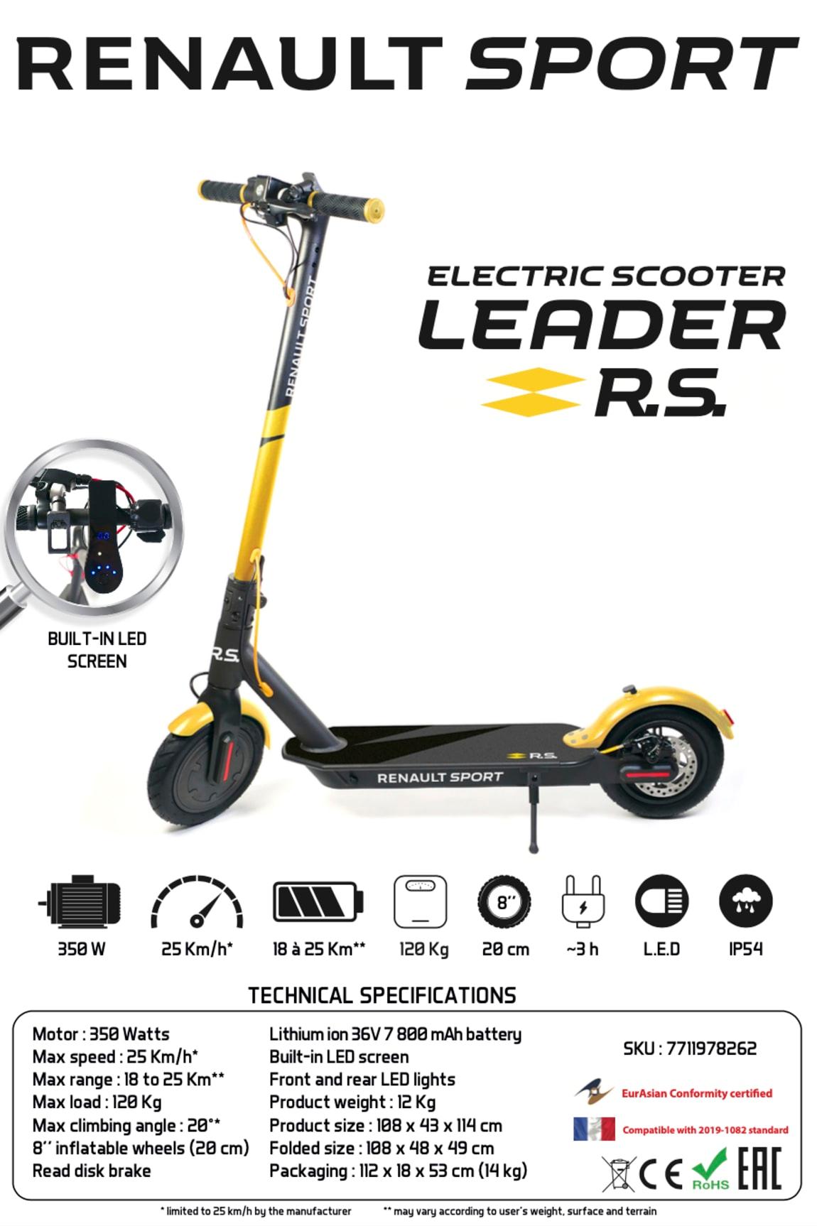 Renault Sport Electric Scooter Leader R.S. | Available at Startin Renault  Worcester