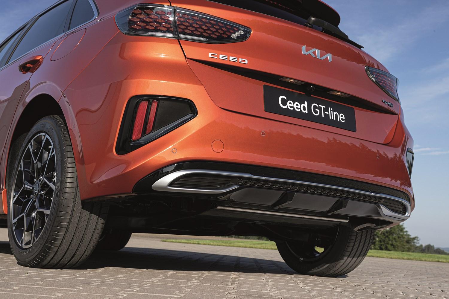 Orange Kia Ceed GT-Line Rear Side View