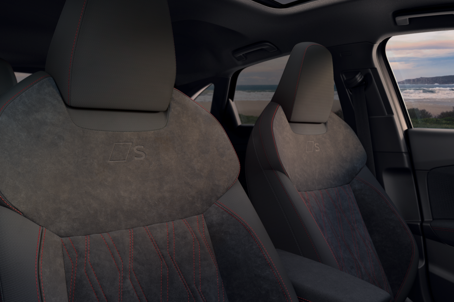 The latest interior seats in the new Audi Q3 Sportback featuring an S-Trim, available at Belfast and Portadown Audi.