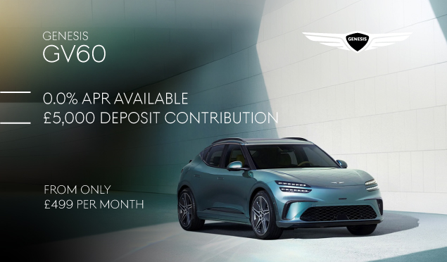 For a limited time, you can drive away in a brand new Genesis GV60 with a reduced 0.0% APR finance rate and we'll also put £5,000 towards your deposit!