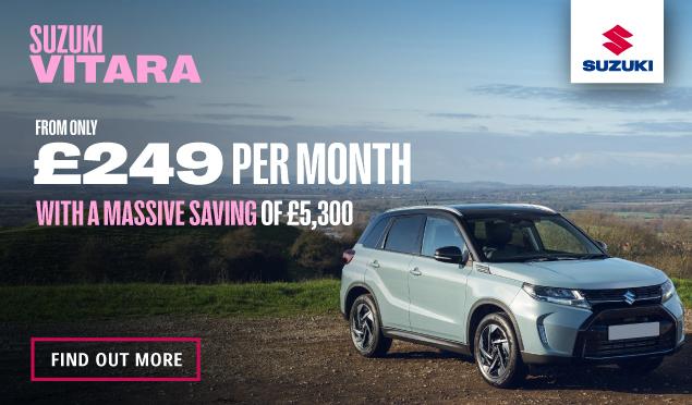 The Suzuki Vitara is available to buy from Richmond Motor Group with a £5,300 discount off RRP