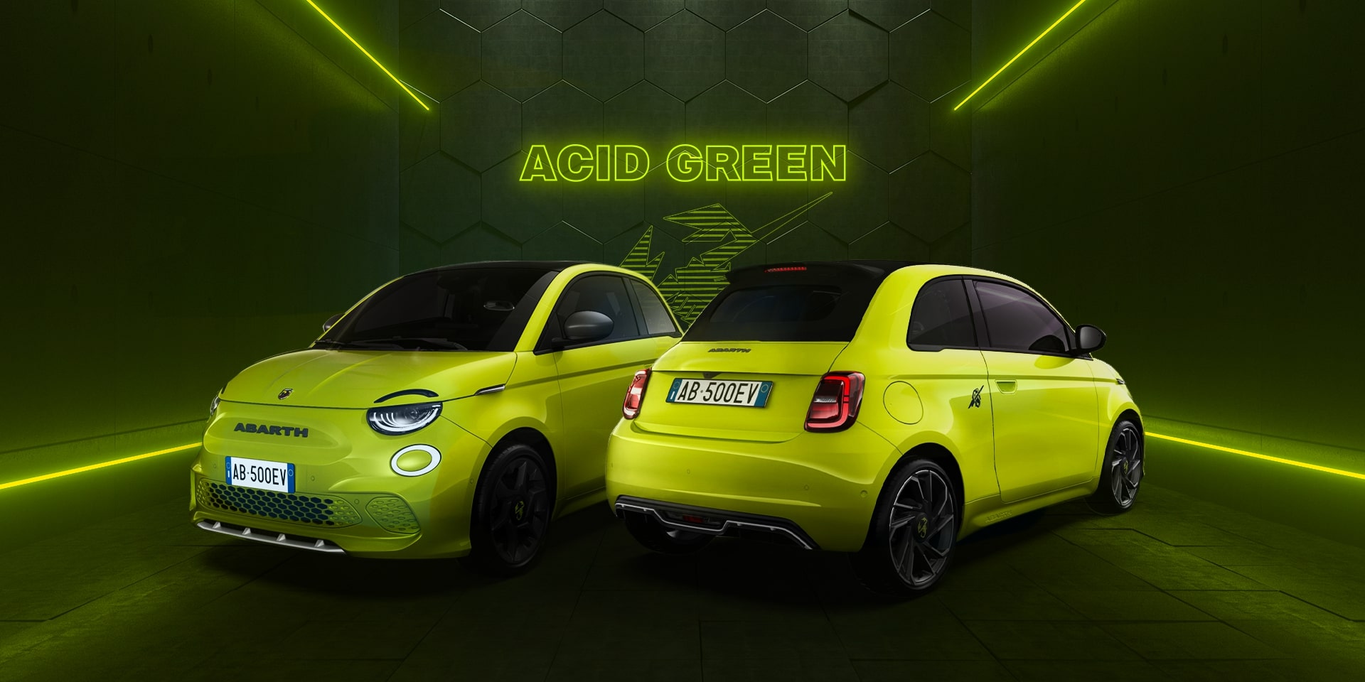 Acid green abarth 500e