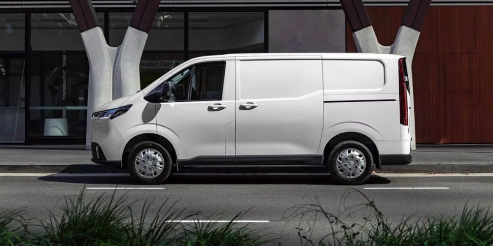 White Maxus van side exterior
