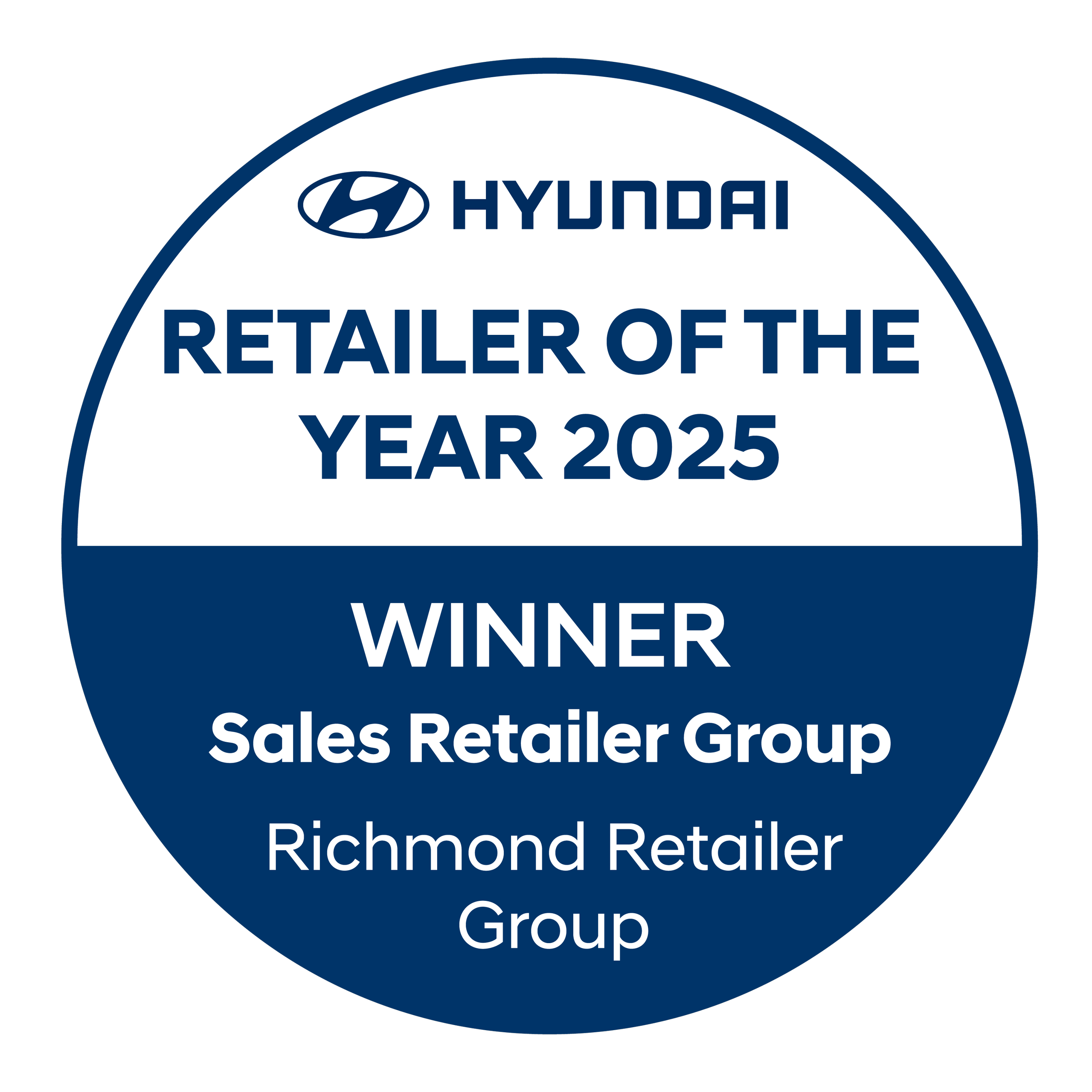 Hyundai Sales Retailer of the Year 2025 Award - Richmond Hyundai
