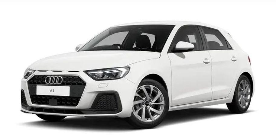 Audi A1 Sportback 25 Tfsi Sport 5d in white.