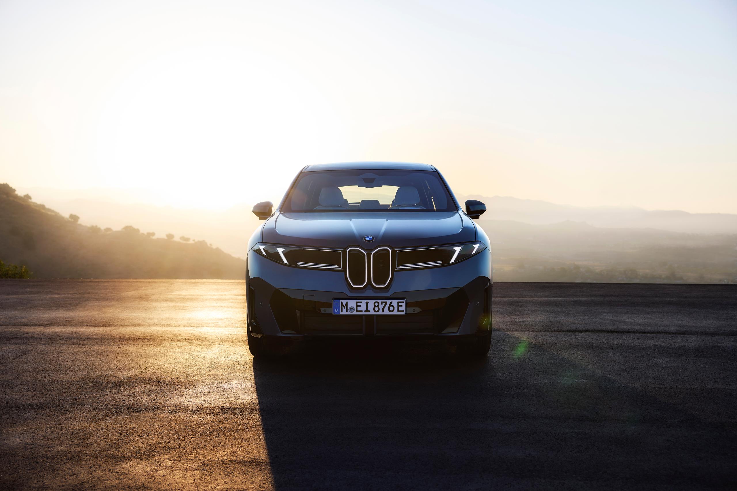 Electric and Hybrid BMW iX parked in Northern Ireland