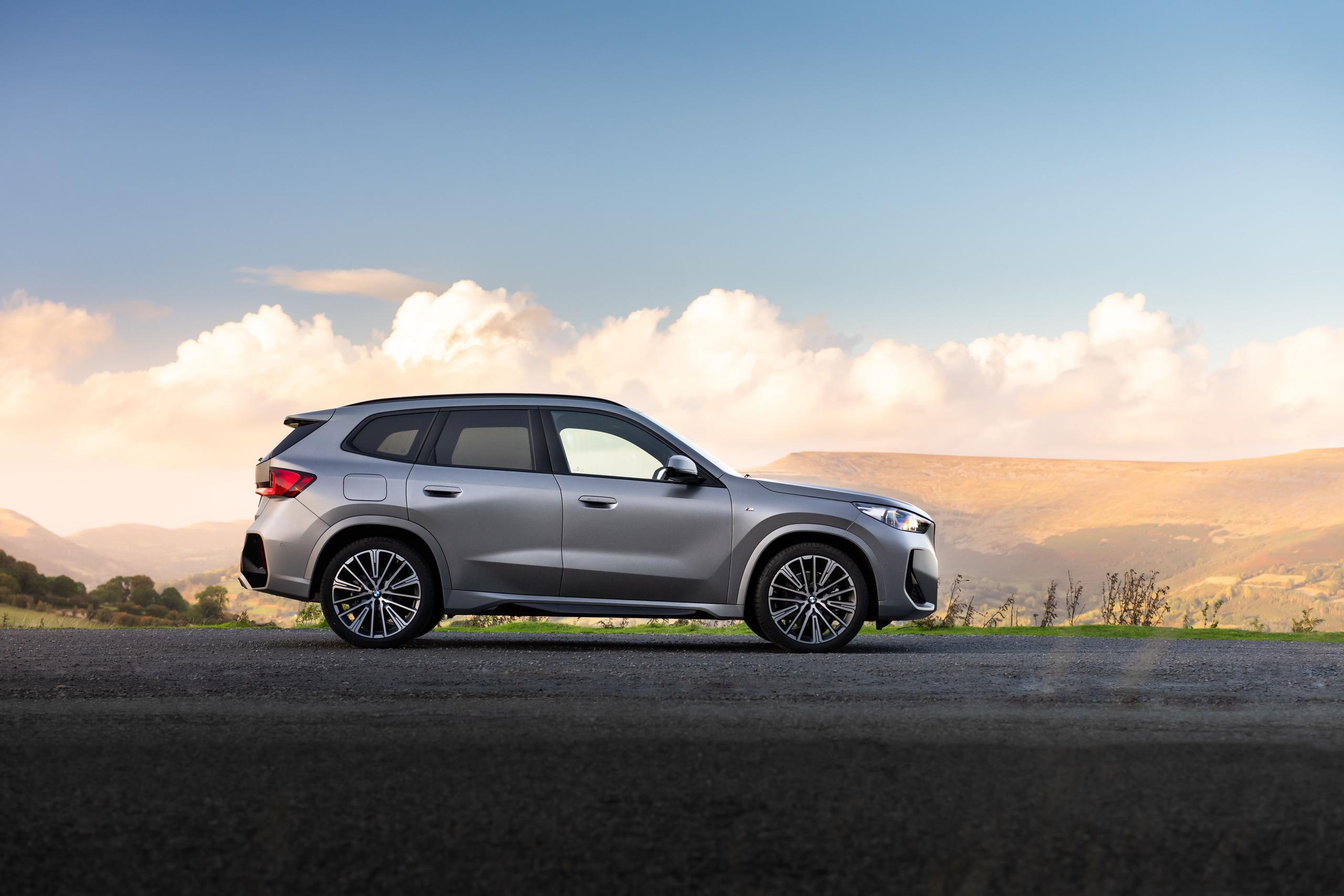 New BMW X1 side view of vehicle