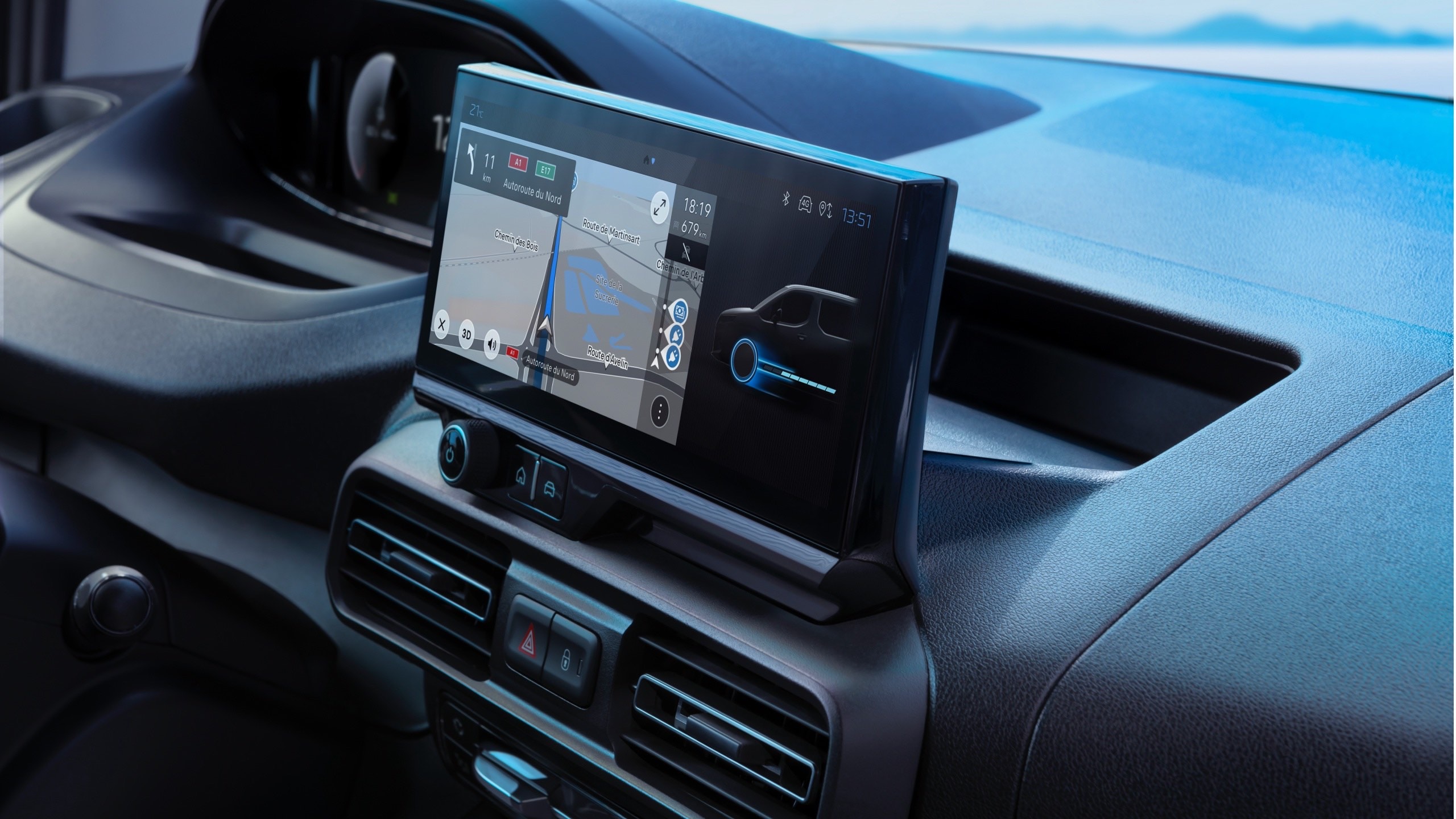 infotainment of Peugeot Partner