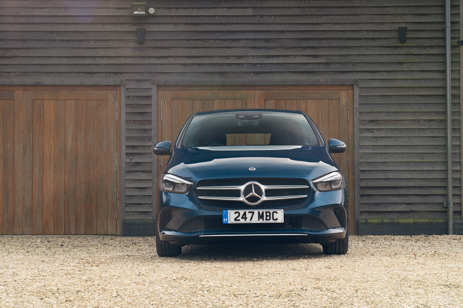 Blue B class front view