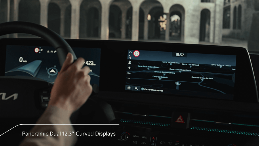 Kia EV6 Panoramic Dual 12.3" Curved Display