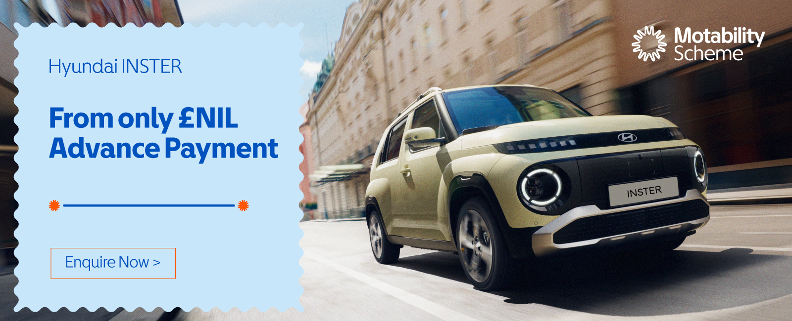Hyundai INSTER From £NIL Advance Payment